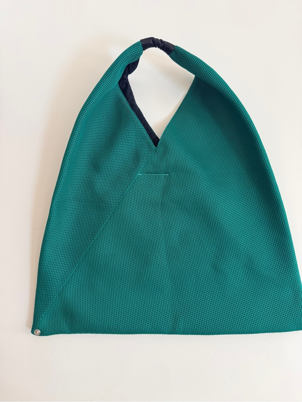 MM6 Maison Martin Margiela Teal Triangle-Top Tote